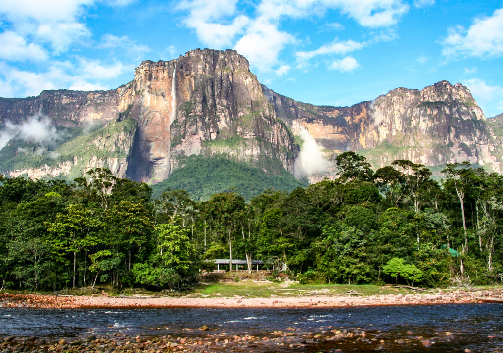 Angel Falls, Venezuela, the world's highest waterfall at 3,212 feet